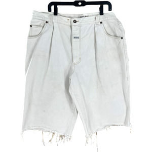HUGO BOSS MENS VINTAGE WHITE CUTOFF SHORTS